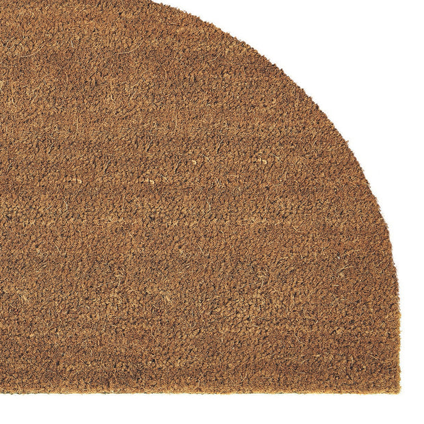 My Mat Plain Coir Half Moon - handmade