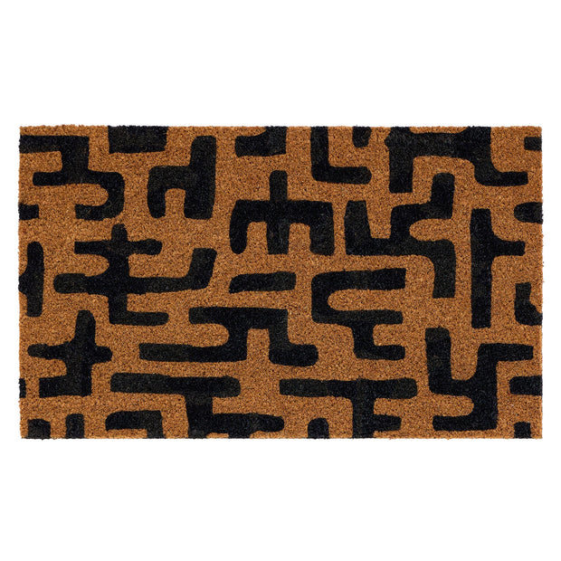 My Mat Printed Coir Abstract Maze - handmade