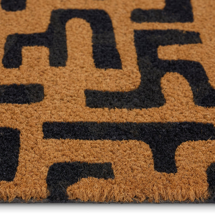My Mat Printed Coir Abstract Maze - handmade