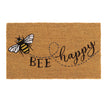 My Mat Printed Coir Bee Happy Doormat - handmade