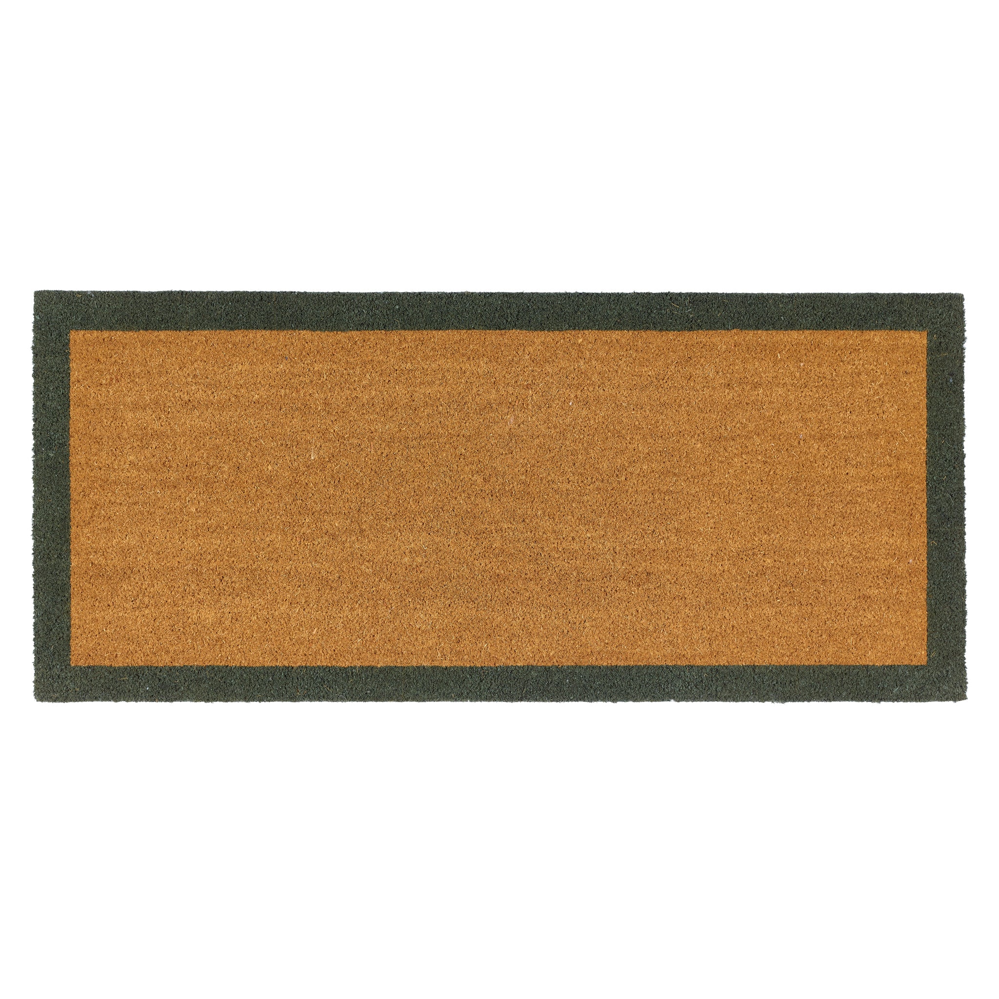 My Mat Printed Coir Border Green - handmade
