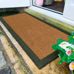 My Mat Printed Coir Border Green - handmade