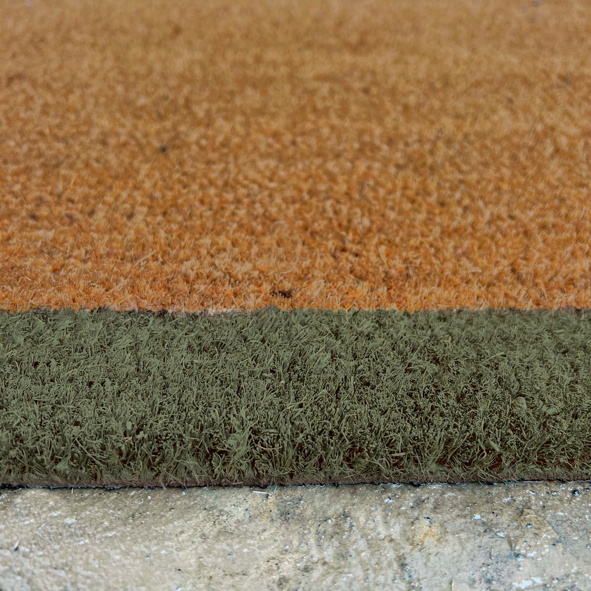 My Mat Printed Coir Border Green - handmade