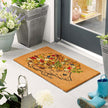 My Mat Printed Coir Floral Hedgehog Doormat - handmade
