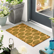 My Mat Printed Coir Green Leaves Doormat - handmade