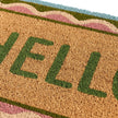 My Mat Printed Coir Hello Scallop - handmade