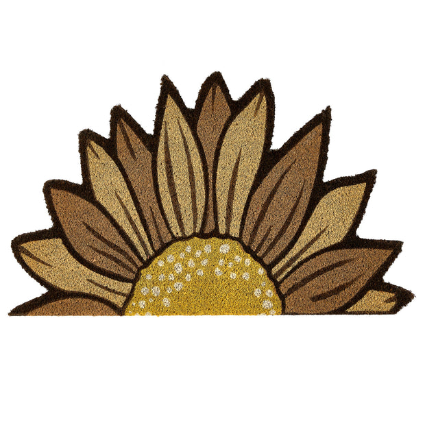 My Mat Printed Coir Sunflower - handmade