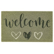 My Mat Printed Coir Welcome Sage - handmade