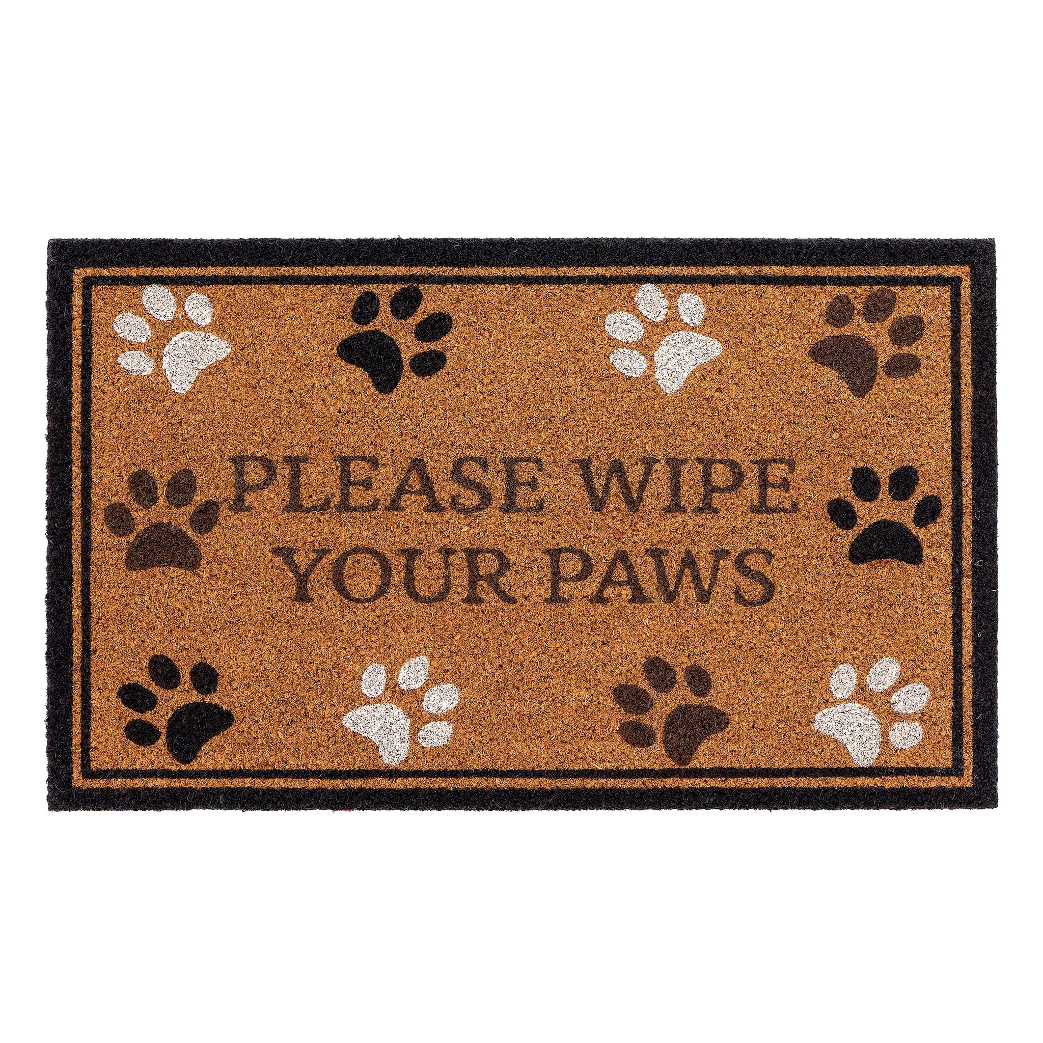 My Mat Printed Coir Wipe Your Paws Border - handmade