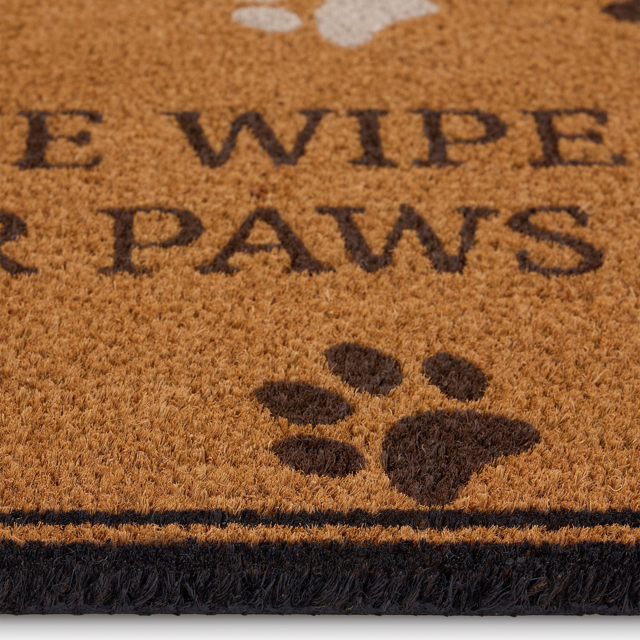 My Mat Printed Coir Wipe Your Paws Border - handmade