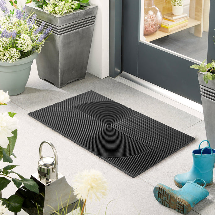 My Mat Reversible Rubber Curve Doormat - handmade