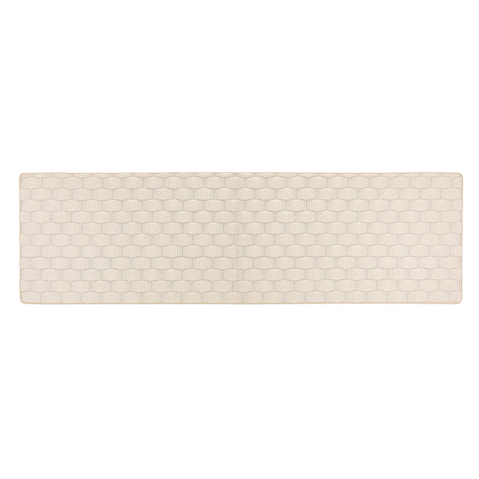 My Mat Sculptured Washable Basket Weave Ivory - handmade