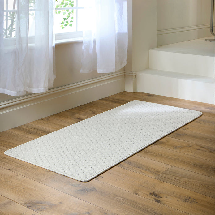 My Mat Sculptured Washable Honeycomb Ivory - handmade