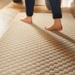 My Mat Sculptured Washable Honeycomb Ivory - handmade