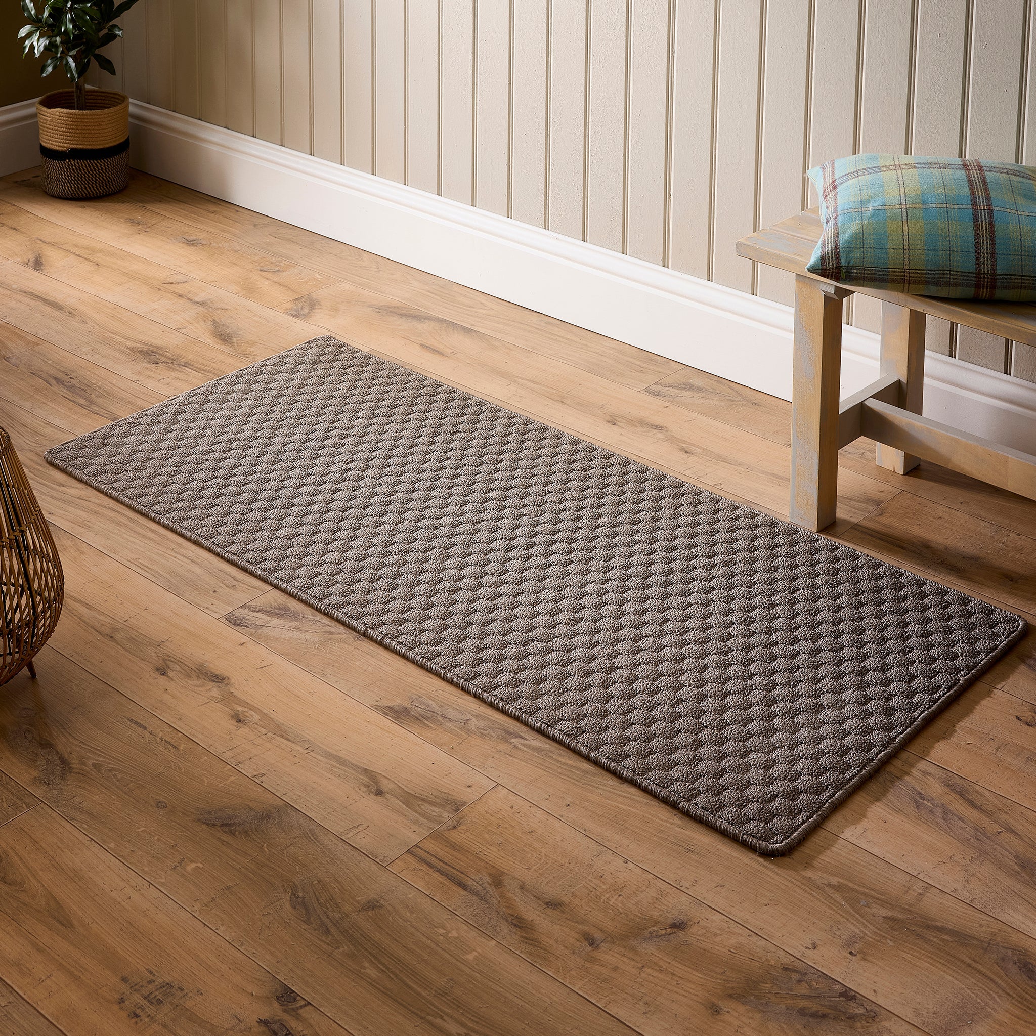 My Mat Sculptured Washable Honeycomb Mink - handmade