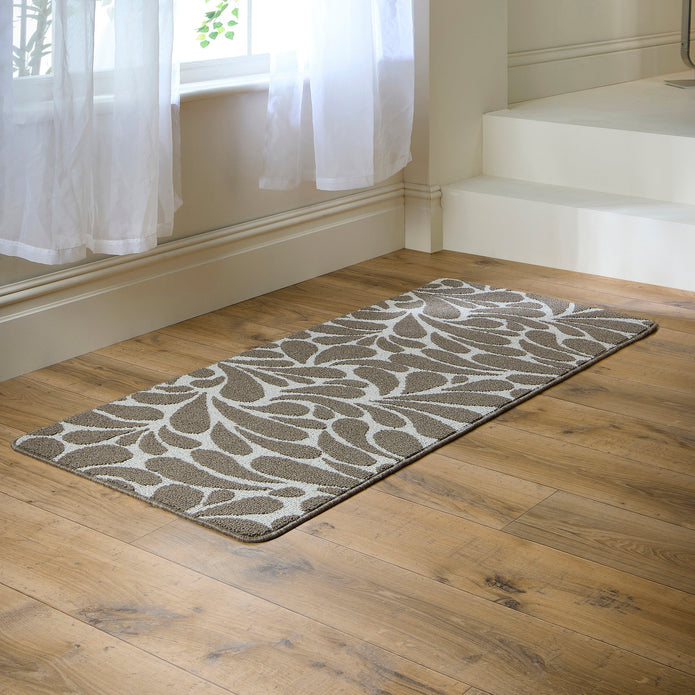 My Mat Sculptured Washable Patterened Rain Drop Mink - handmade