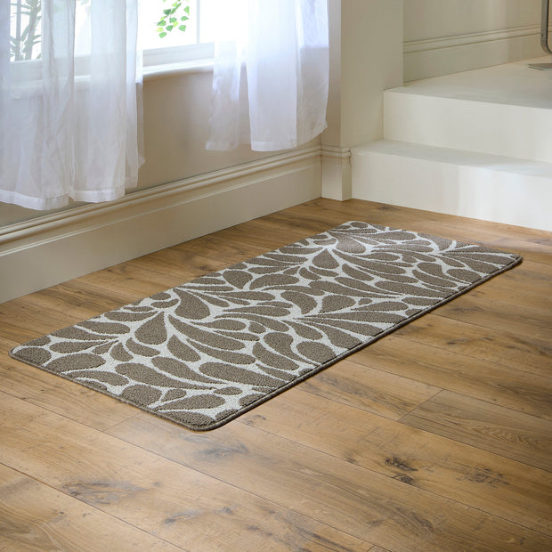 My Mat Sculptured Washable Patterened Rain Drop Mink - handmade