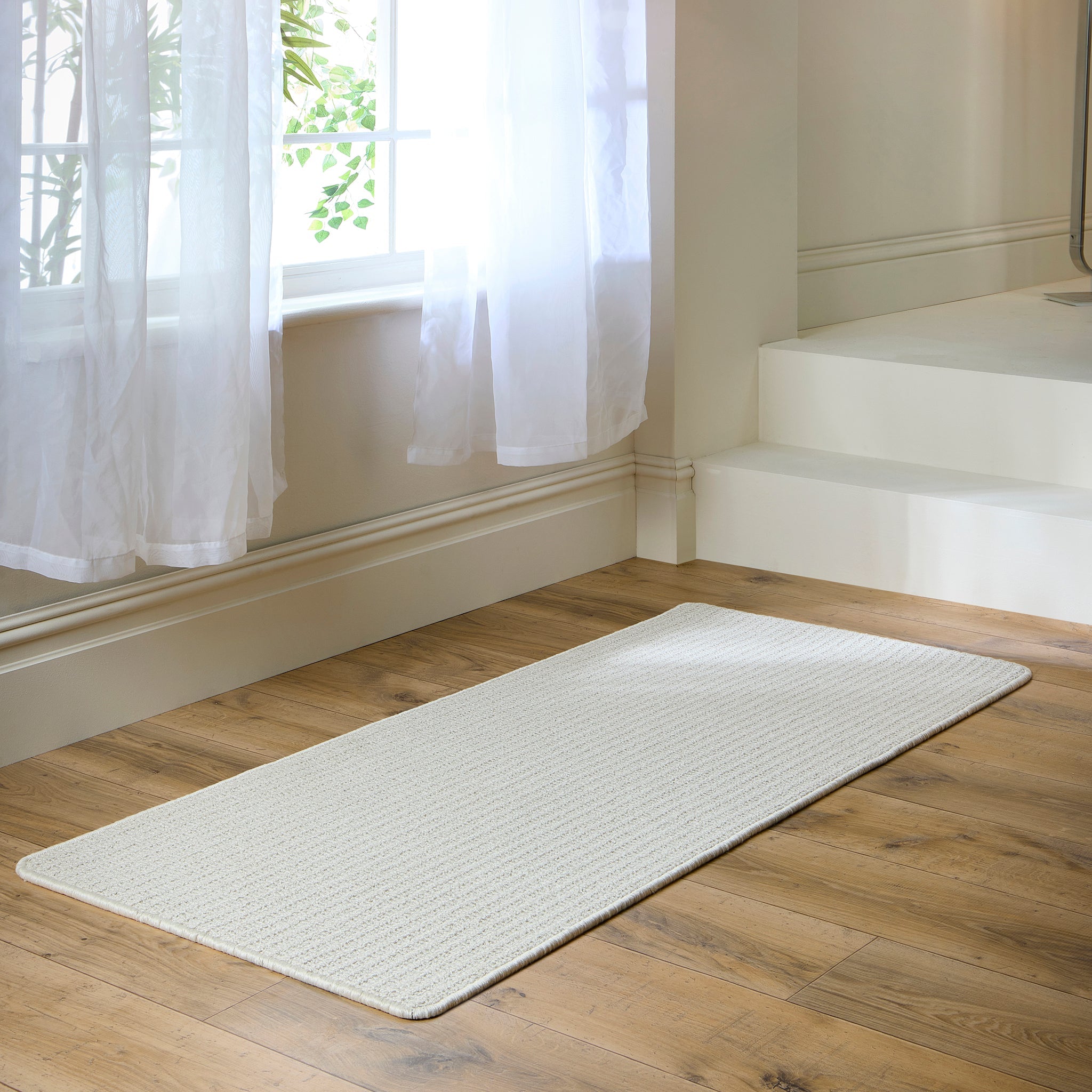My Mat Sculptured Washable Waffle Texture Ivory - handmade