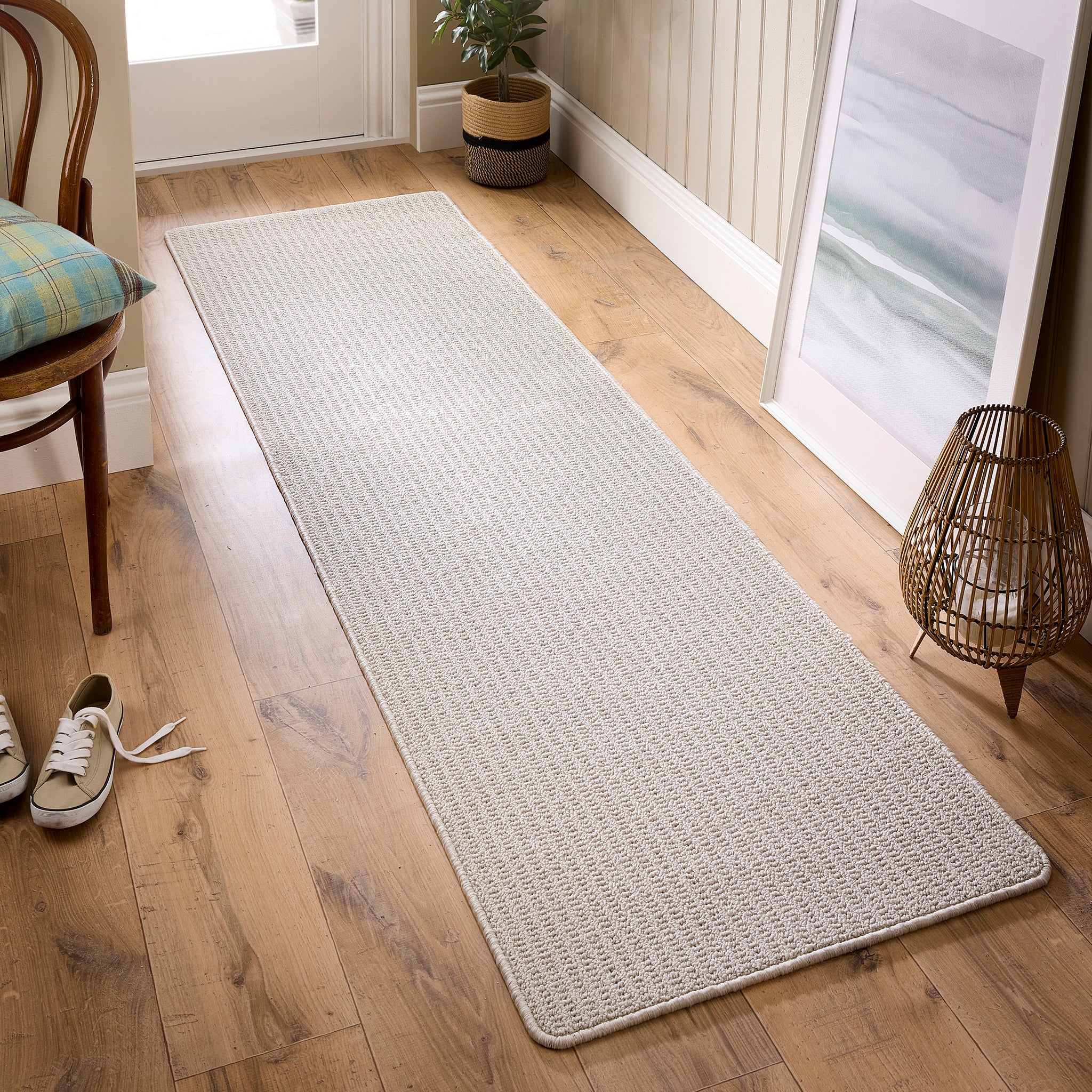 My Mat Sculptured Washable Waffle Texture Ivory - handmade