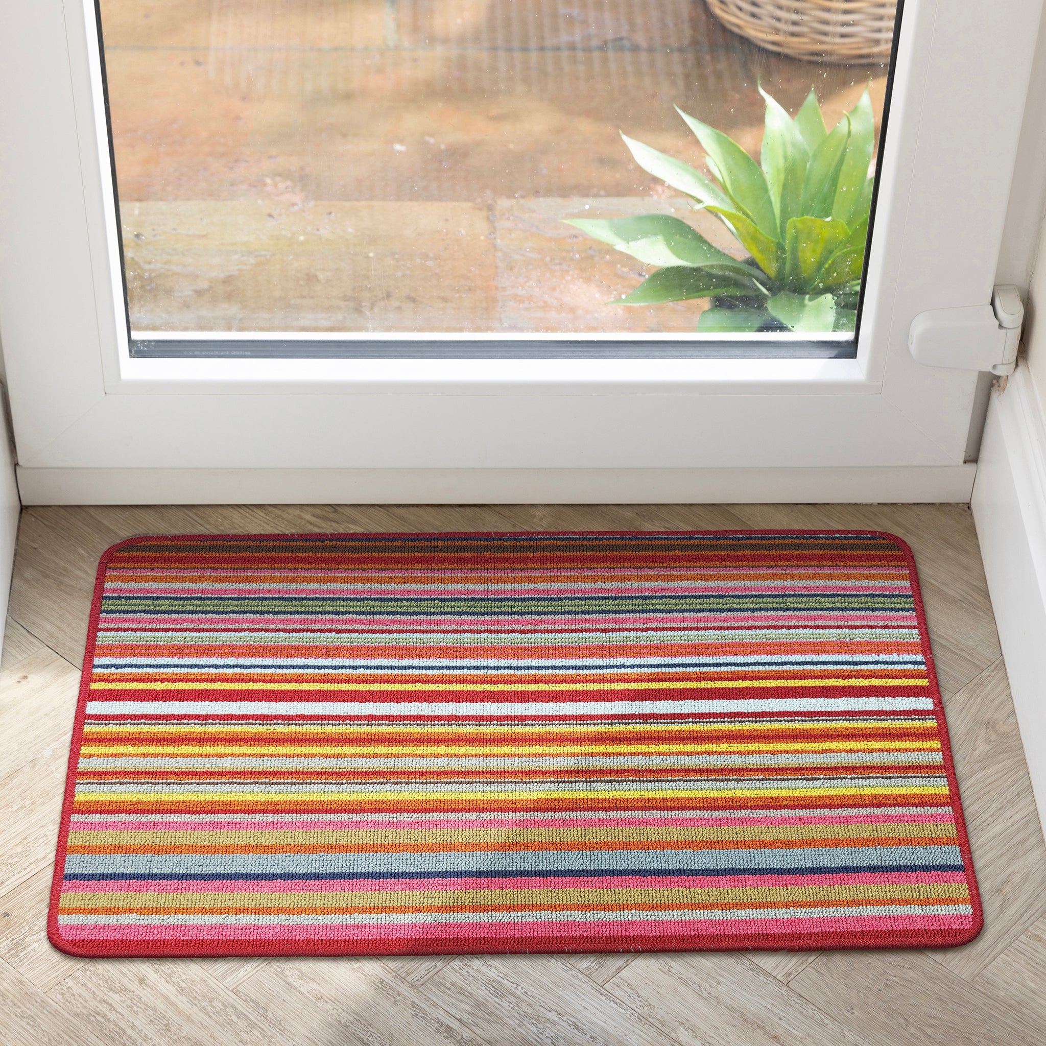 My Mat Stain Resistant Candy Multi Bright Stripe - handmade