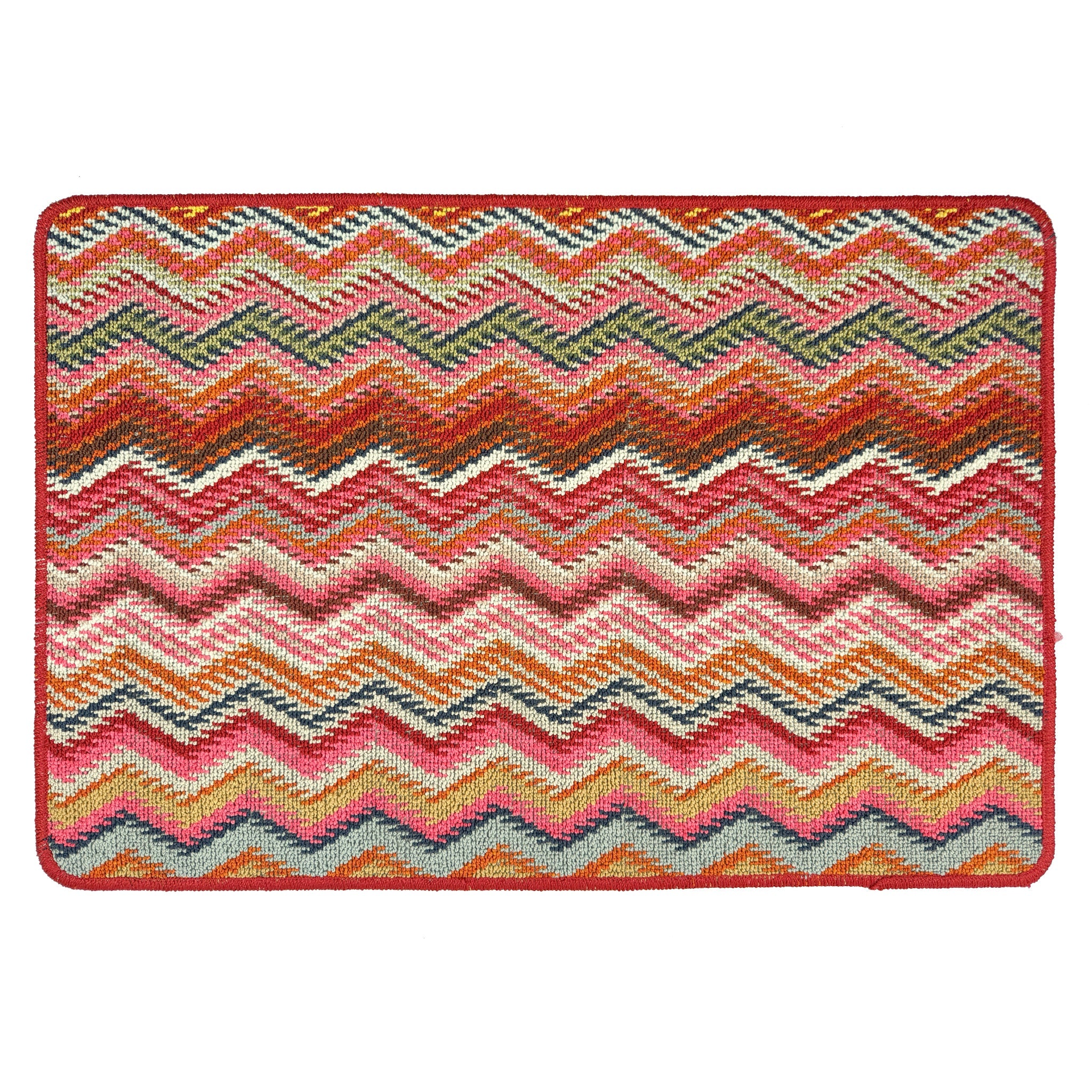 My Mat Stain Resistant Candy Multi Bright Zigzag - handmade