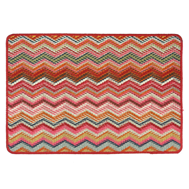 My Mat Stain Resistant Candy Multi Bright Zigzag - handmade