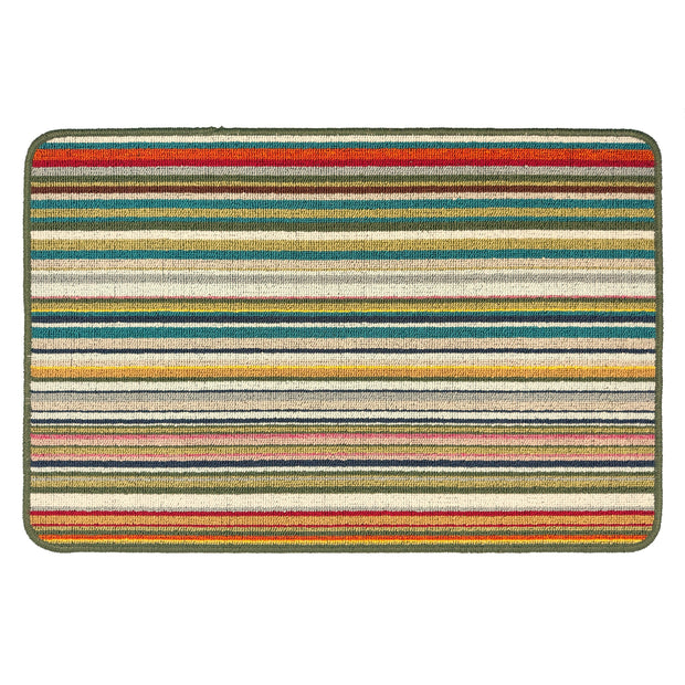 My Mat Stain Resistant Candy Multi Green Stripe - handmade