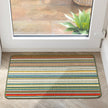 My Mat Stain Resistant Candy Multi Green Stripe - handmade