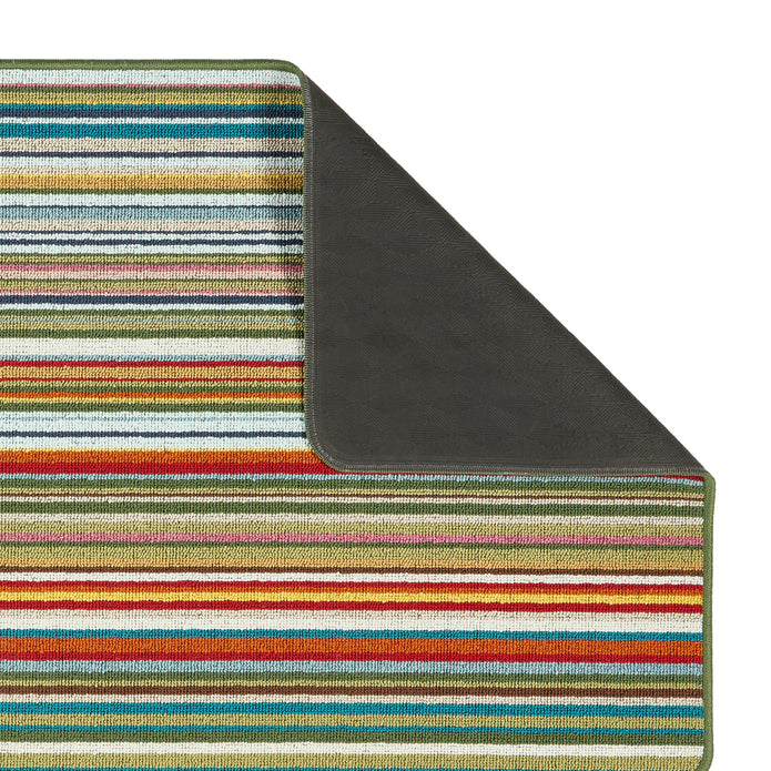 My Mat Stain Resistant Candy Multi Green Stripe - handmade