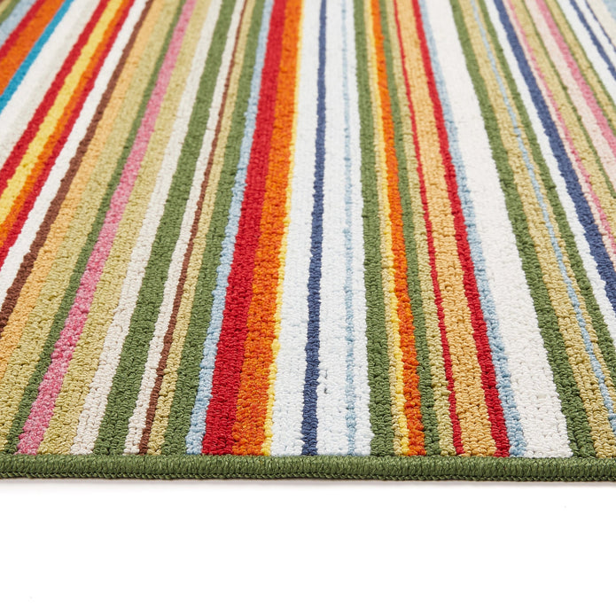My Mat Stain Resistant Candy Multi Green Stripe - handmade