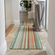 My Mat Stain Resistant Candy Multi Green Zigzag - handmade