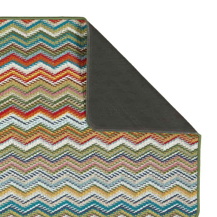 My Mat Stain Resistant Candy Multi Green Zigzag - handmade
