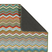 My Mat Stain Resistant Candy Multi Green Zigzag - handmade