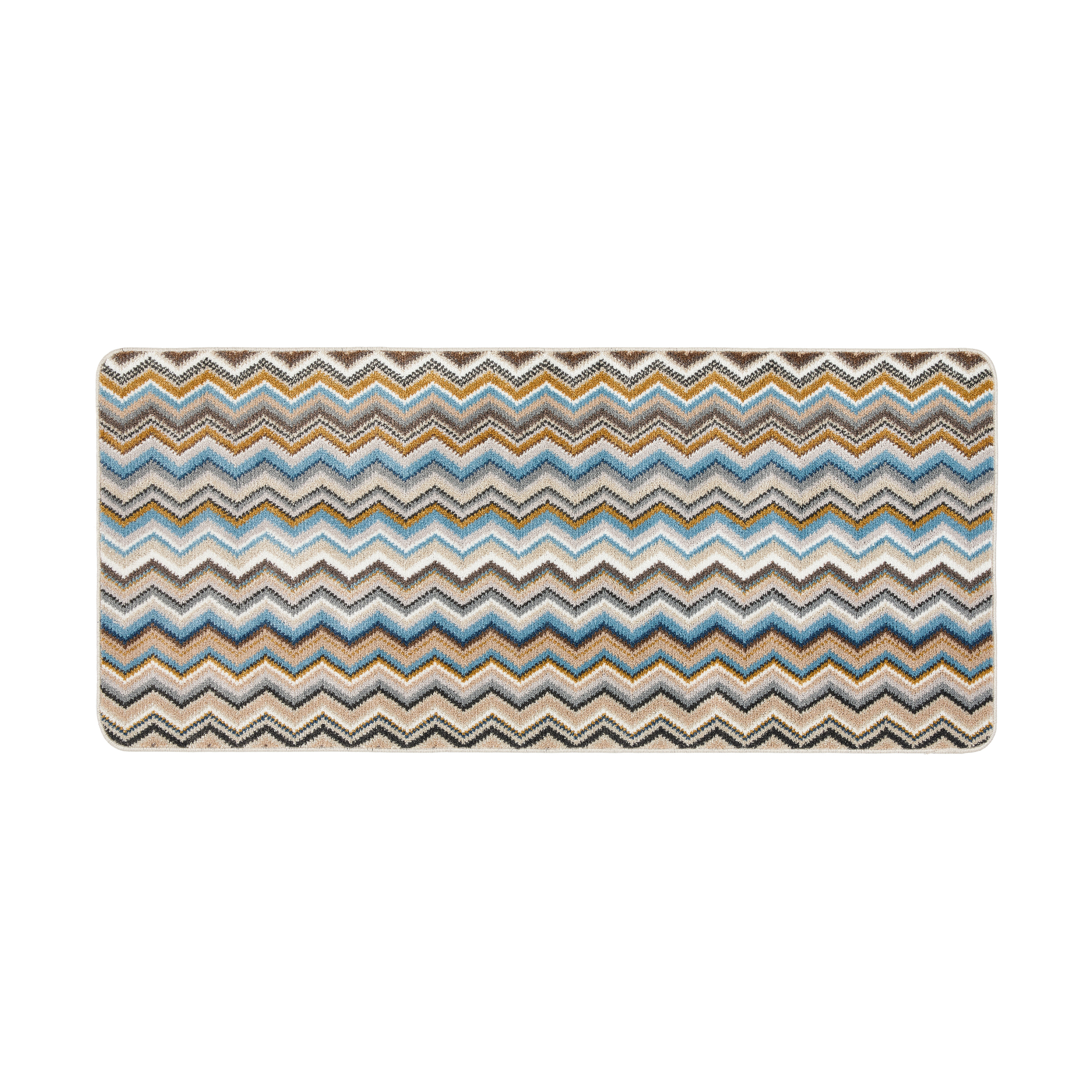 My Mat Stain Resistant Candy Multi Natural Zigzag - handmade
