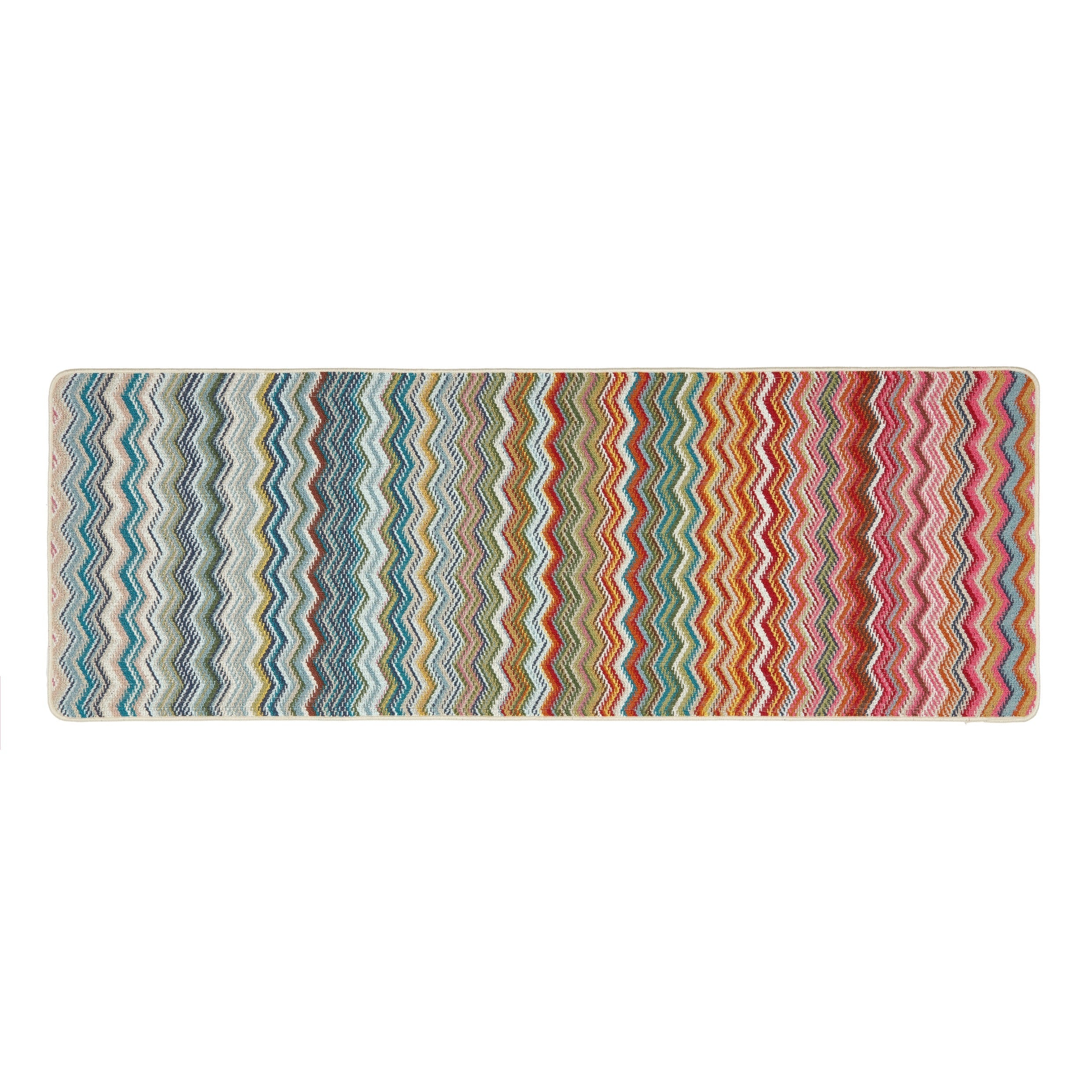 My Mat Stain Resistant Candy Multi Rainbow Zig Zag - handmade