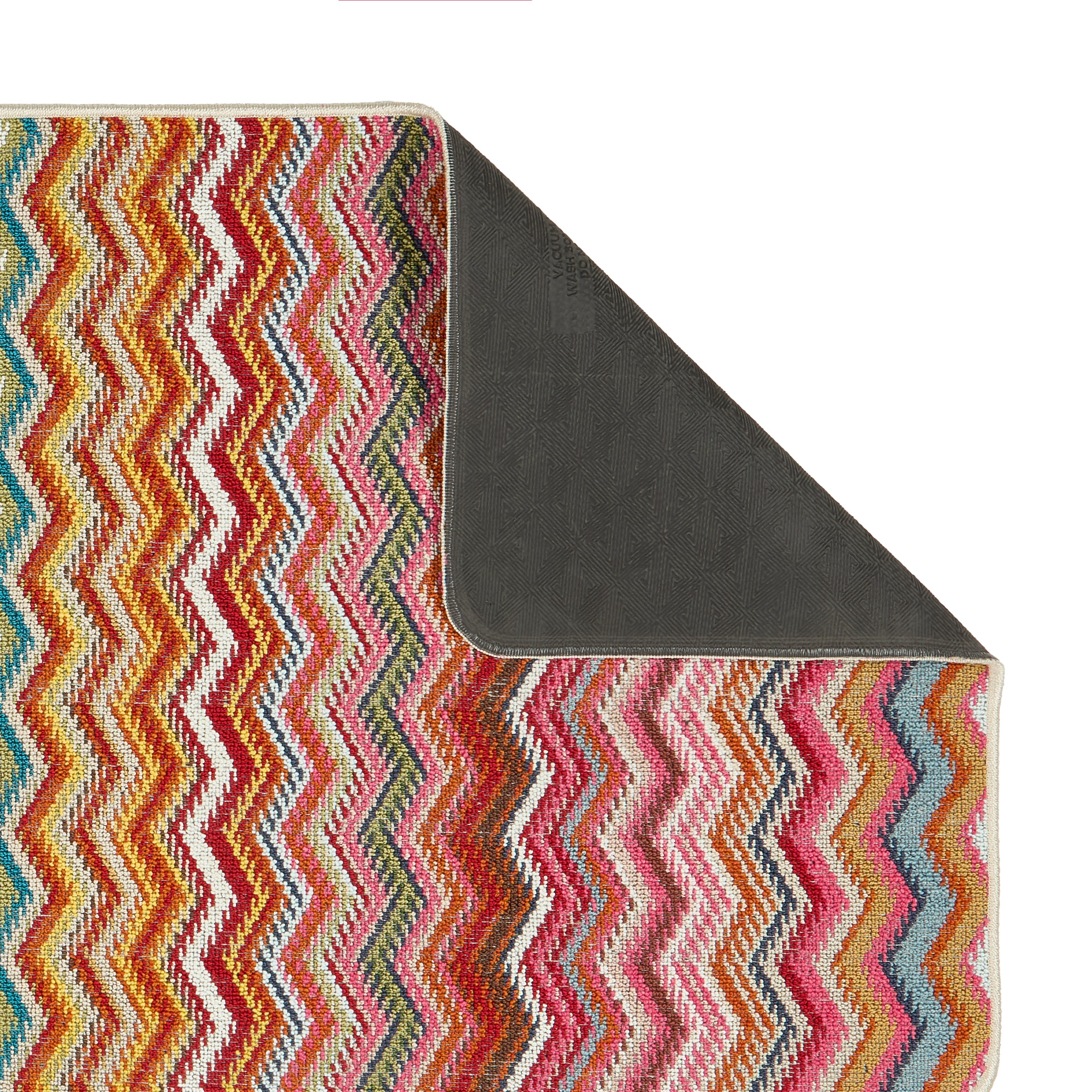 My Mat Stain Resistant Candy Multi Rainbow Zig Zag - handmade