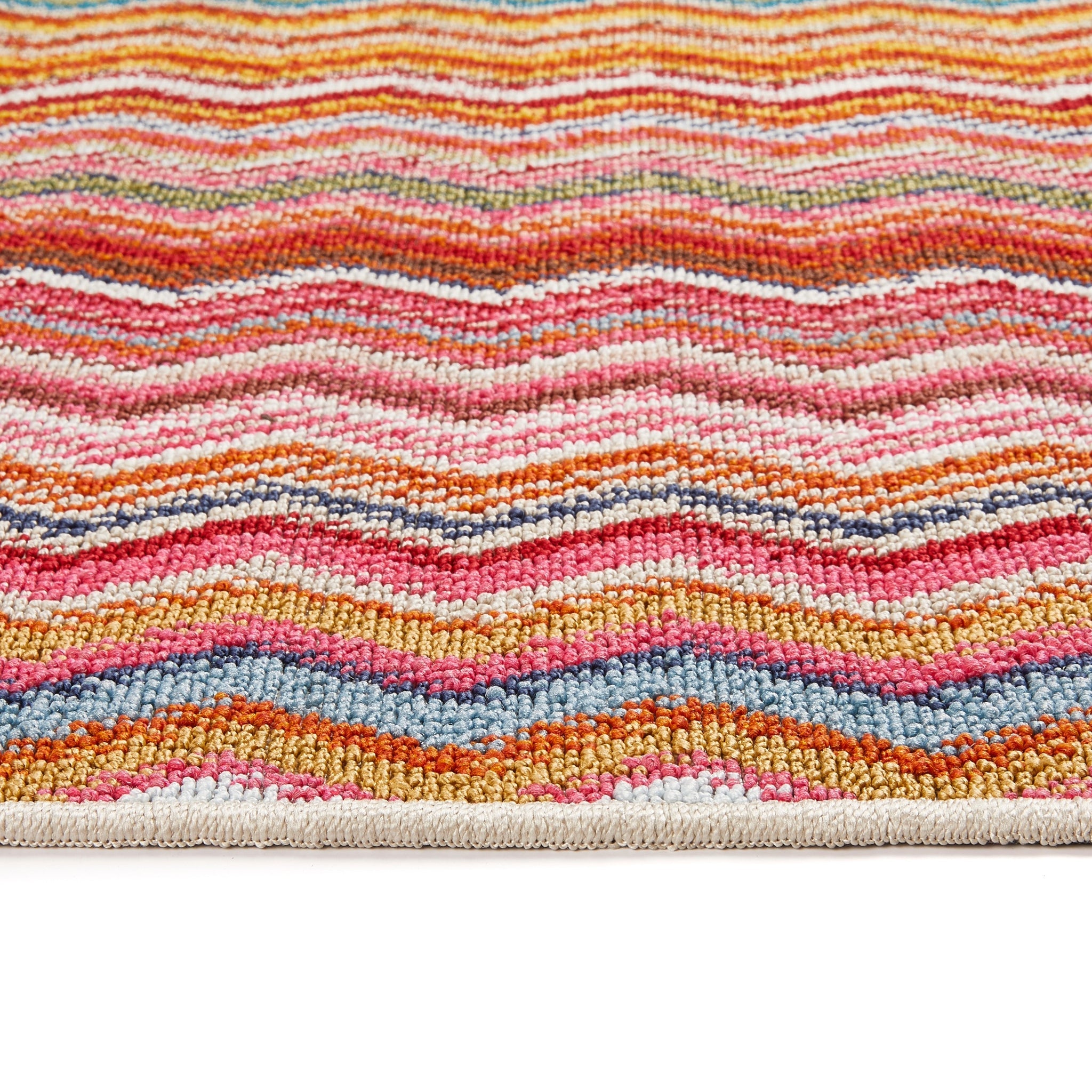 My Mat Stain Resistant Candy Multi Rainbow Zig Zag - handmade