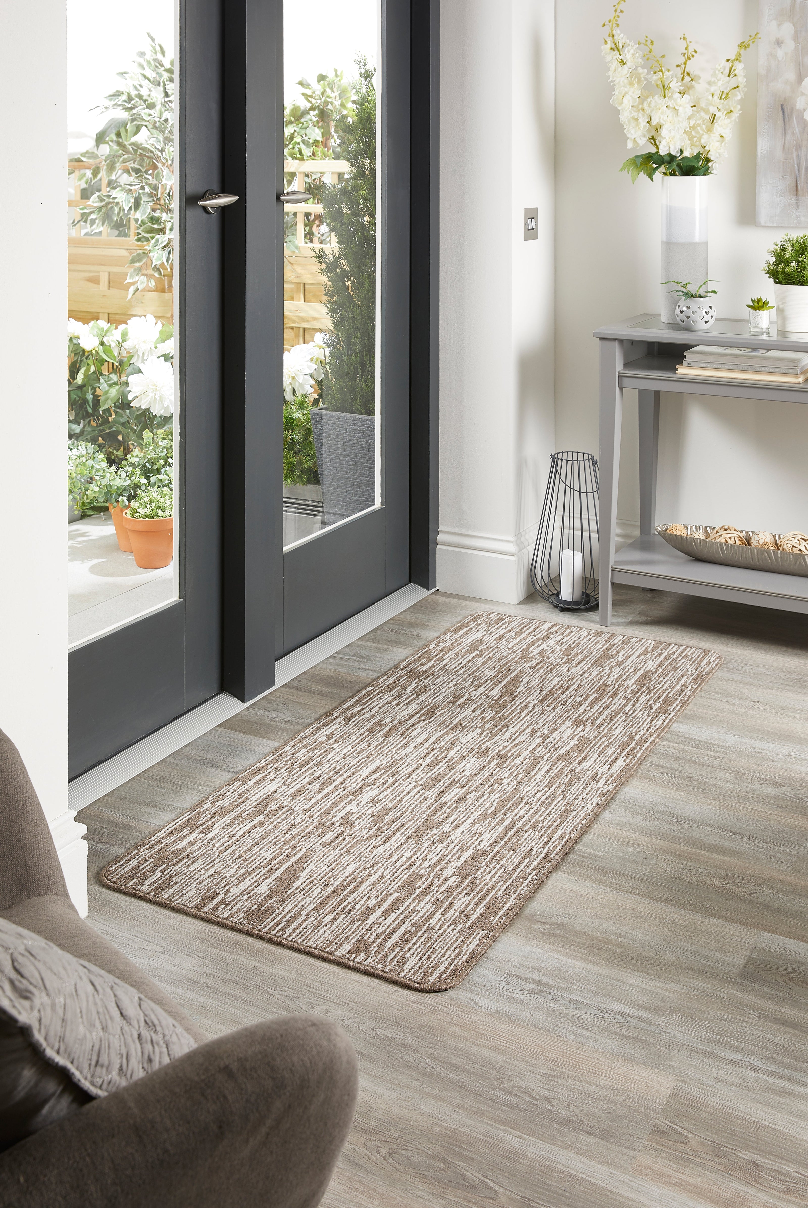 My Mat Stain Resistant Durable - Stone Broken Stripe - handmade