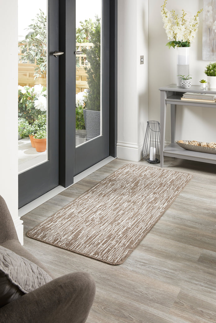 My Mat Stain Resistant Durable - Stone Broken Stripe - handmade