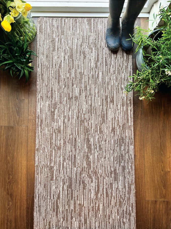 My Mat Stain Resistant Durable - Stone Broken Stripe - handmade