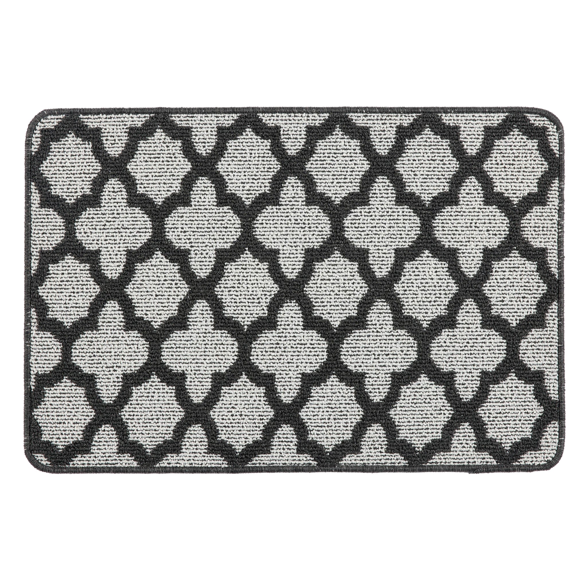 My Mat Stain Resistant Moroccan Tile Charcoal - handmade