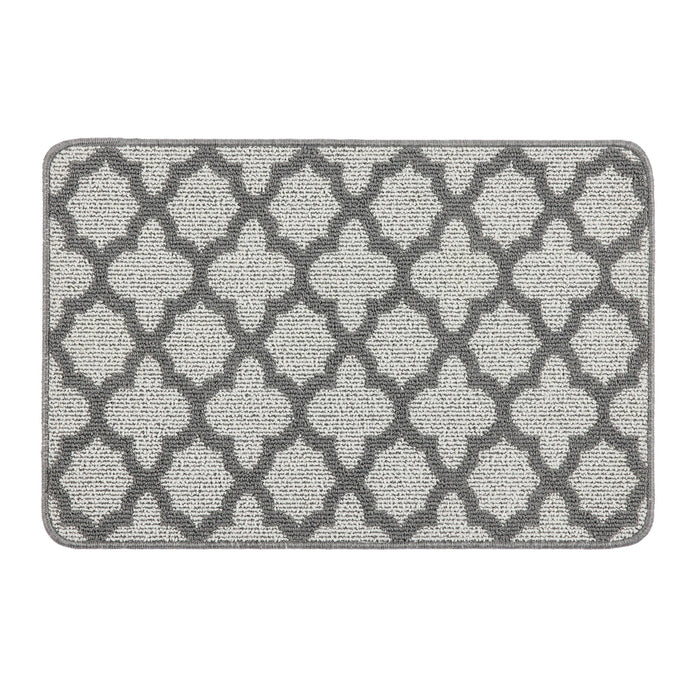 My Mat Stain Resistant Moroccan Tile Silver - handmade