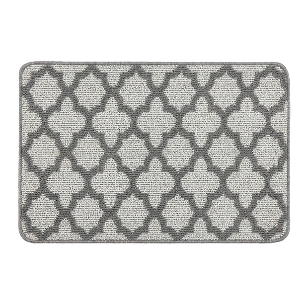 My Mat Stain Resistant Moroccan Tile Silver - handmade
