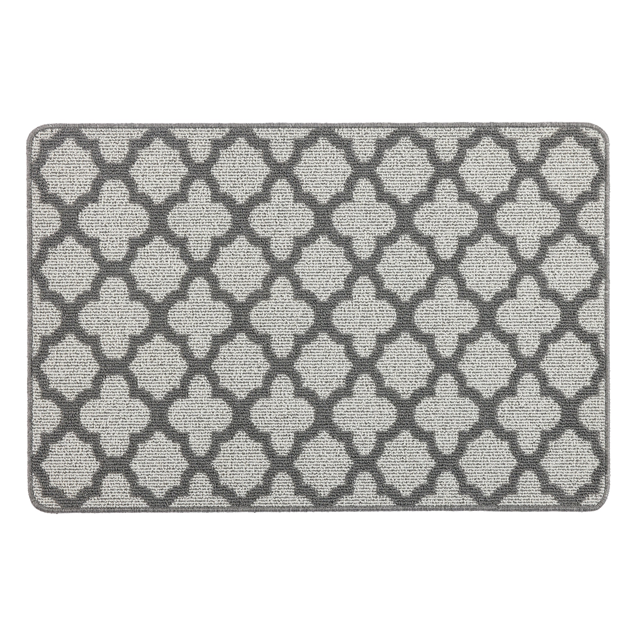 My Mat Stain Resistant Moroccan Tile Silver - handmade