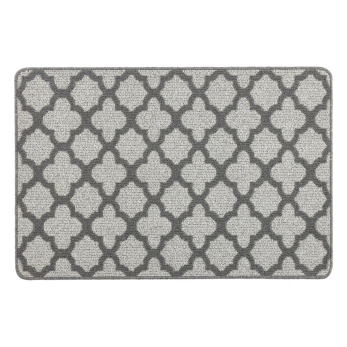 My Mat Stain Resistant Moroccan Tile Silver - handmade