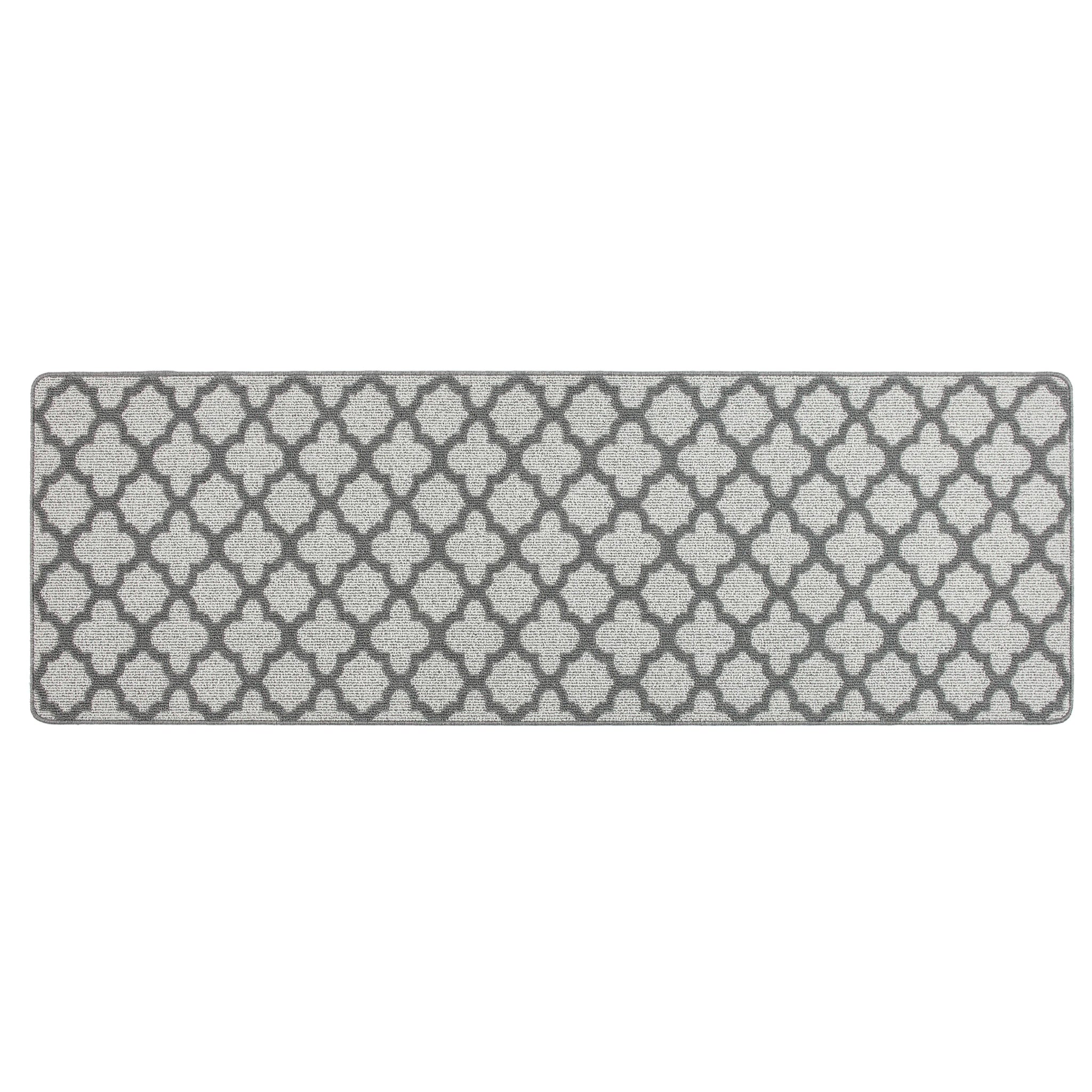 My Mat Stain Resistant Moroccan Tile Silver - handmade