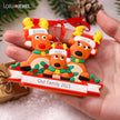 Custom Reindeer Family Christmas Ornament - handmade Ornament