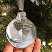 Personalised Memorial Feather Bauble Ornament - handmade Ornament