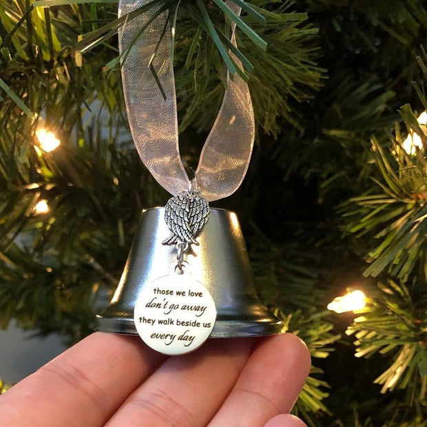 Angel Wings Bell Ornament - handmade Ornament