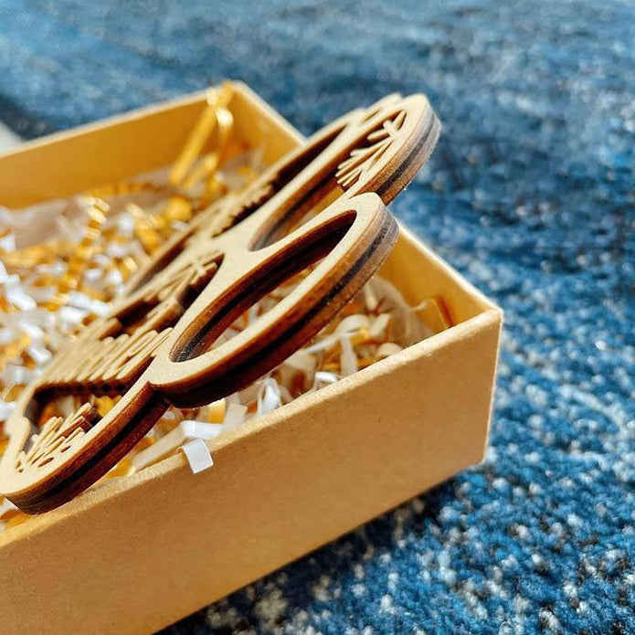 Personalised Wooden Paw Angel Wings Ornament - handmade Ornament